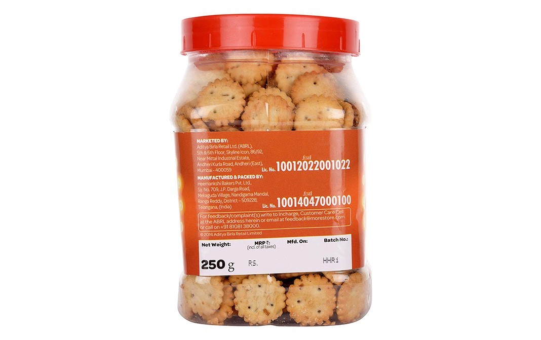 Feasters Jeera Crackers    Plastic Container  250 grams
